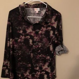 LulaRoe Valentina button down shirt- super soft